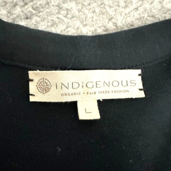 INDIGENOUS Organic Pima Cotton Wrap Jumpsuit Black Fair Trade Retails $148 - Picture 6 of 16